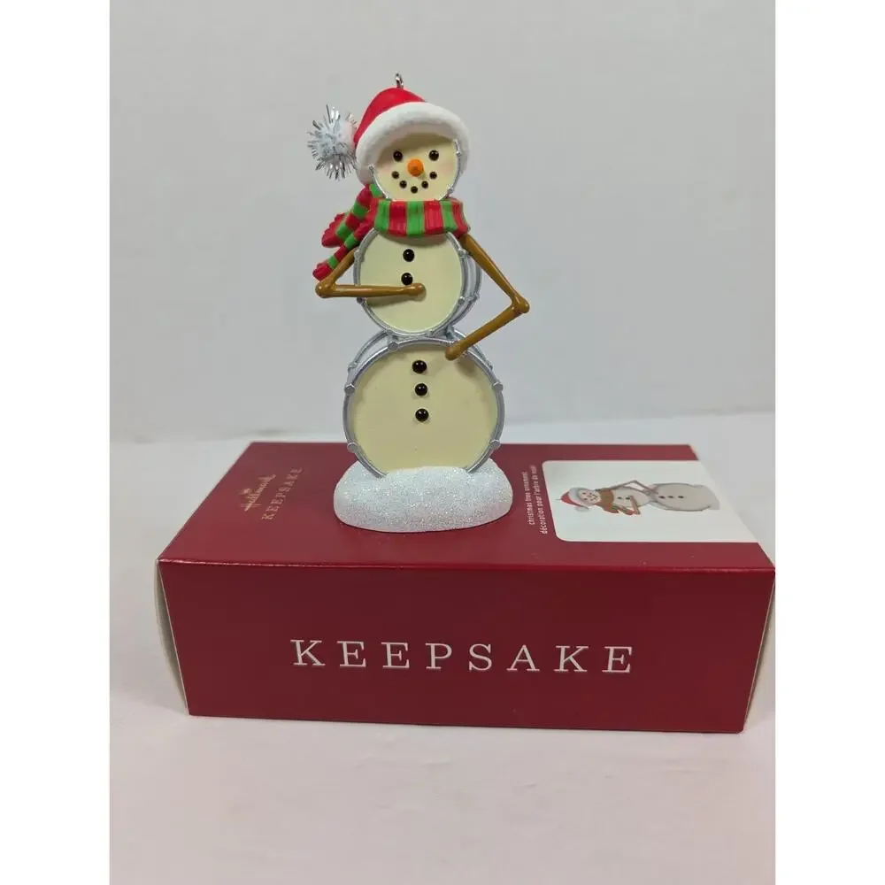 2020 Hallmark Cool Drummer Boy Snowman Ornament MIB
